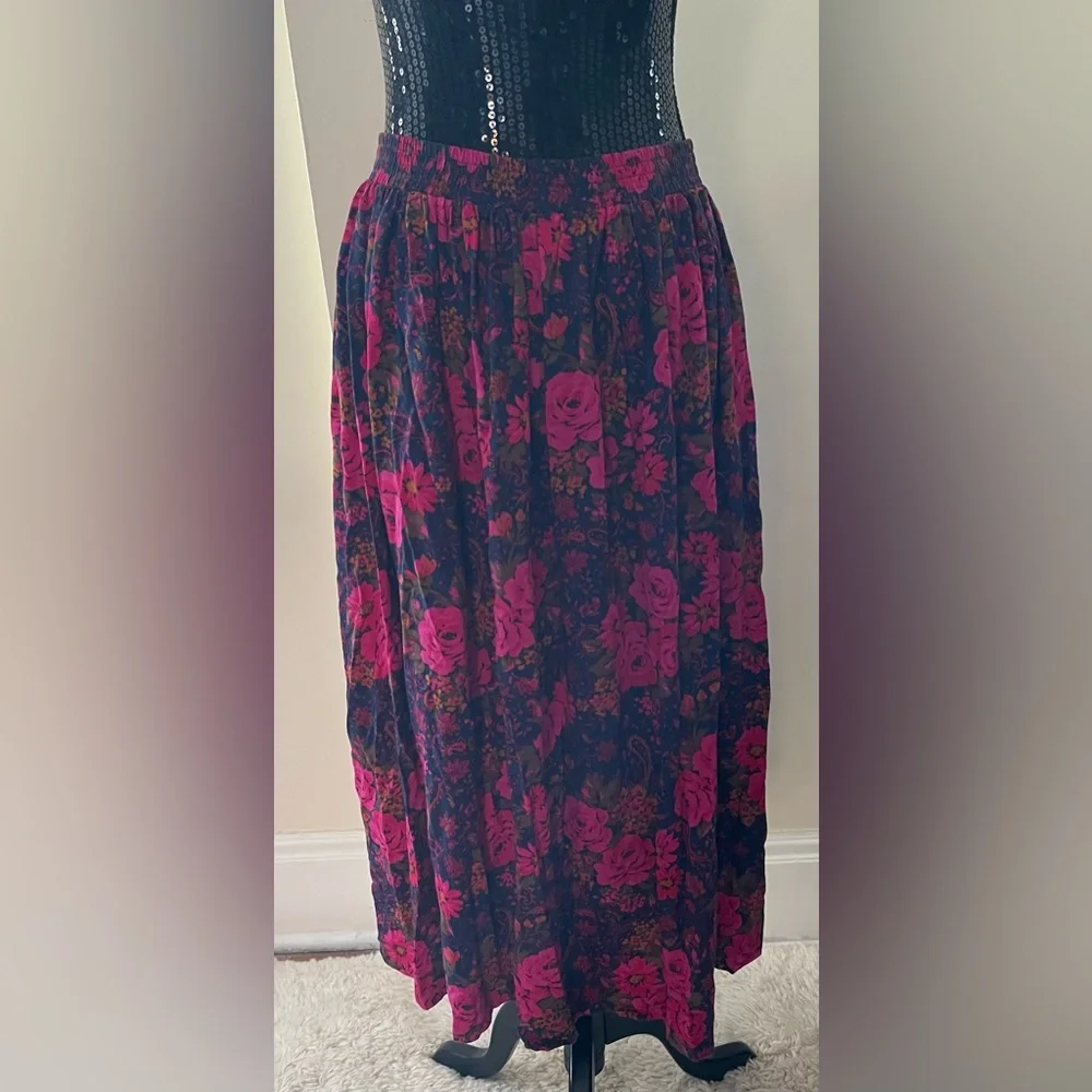 Langz Original Multi Coloured A-Line Floral Skirt - Picture 3 of 6